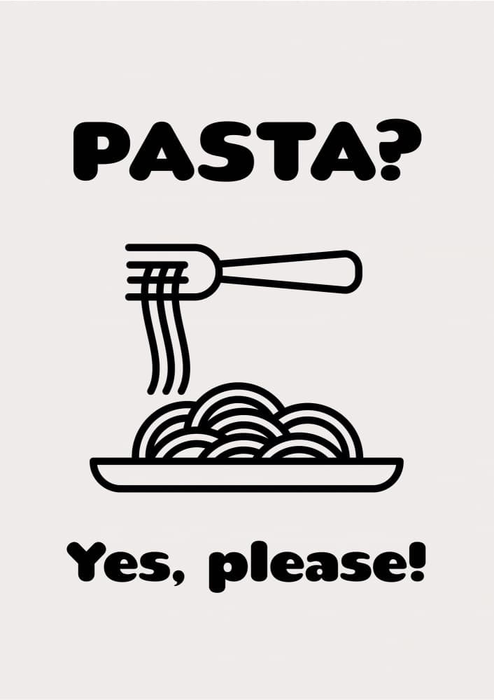 Pasta Yes Please by FINE FINE STUFF — canvas wall art