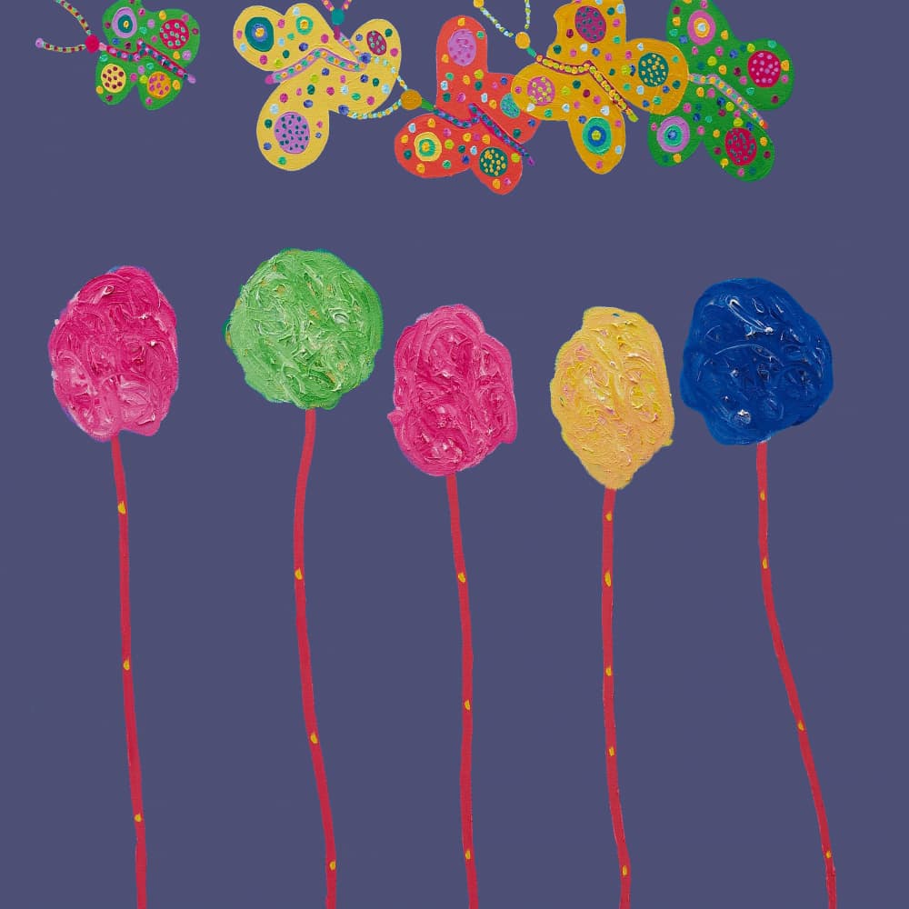 Whimsical Butterflies Lollipops by Helen Joynson — canvas wall art