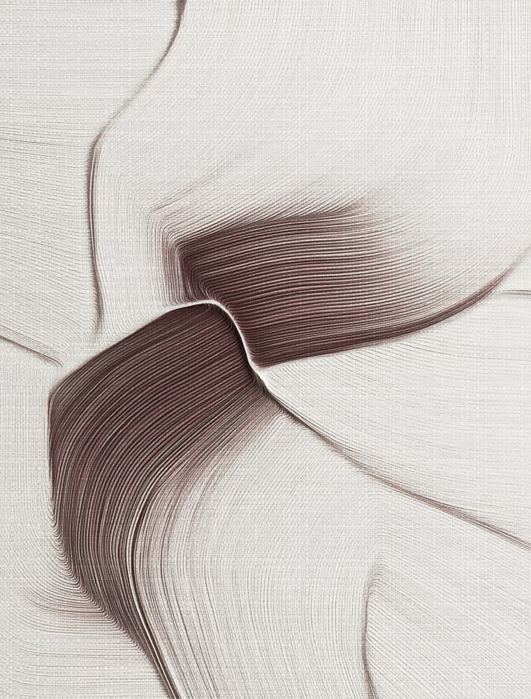 Fluid Brown Lines by Alma — canvas wall art