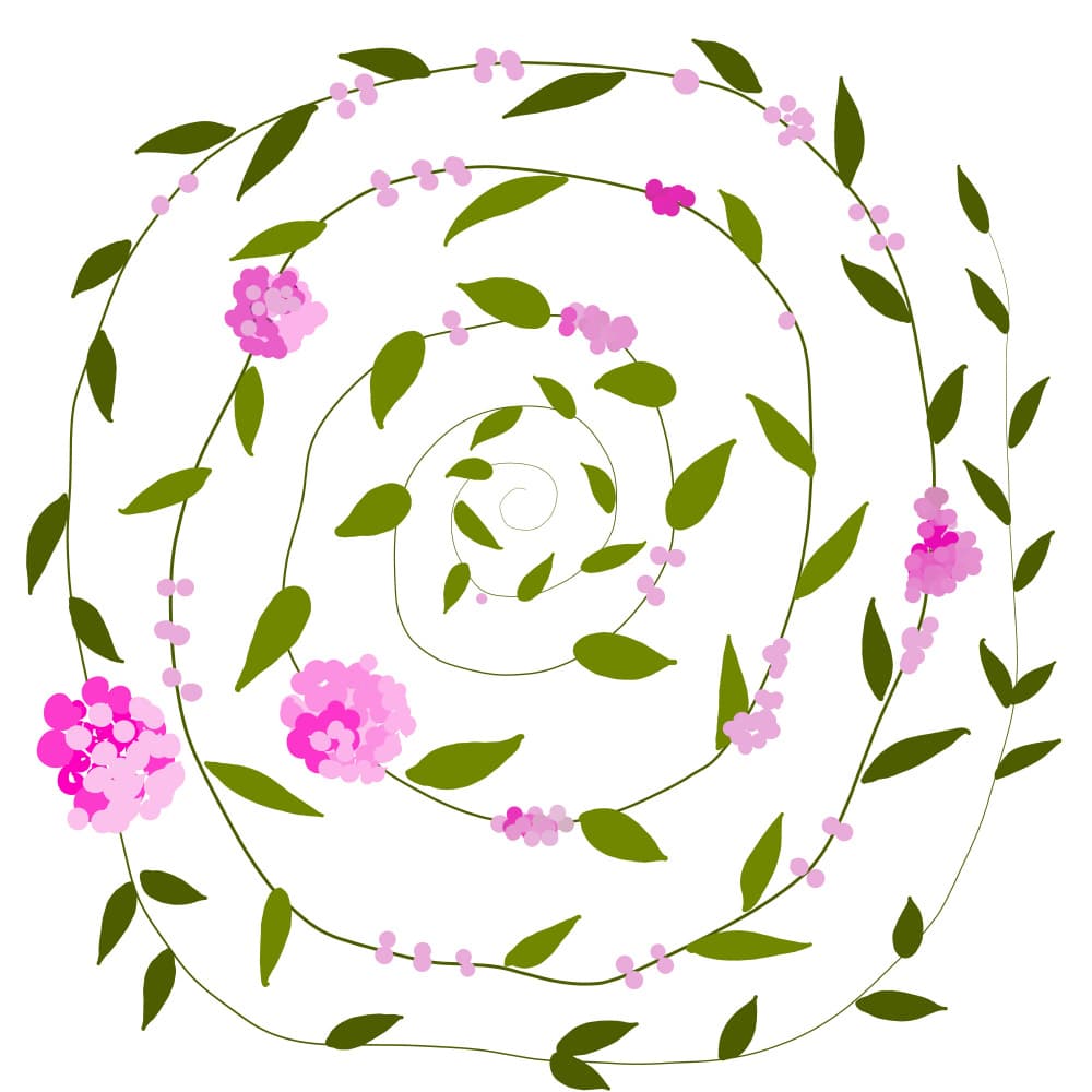 Winding Garden Blooms by Josie George — canvas wall art