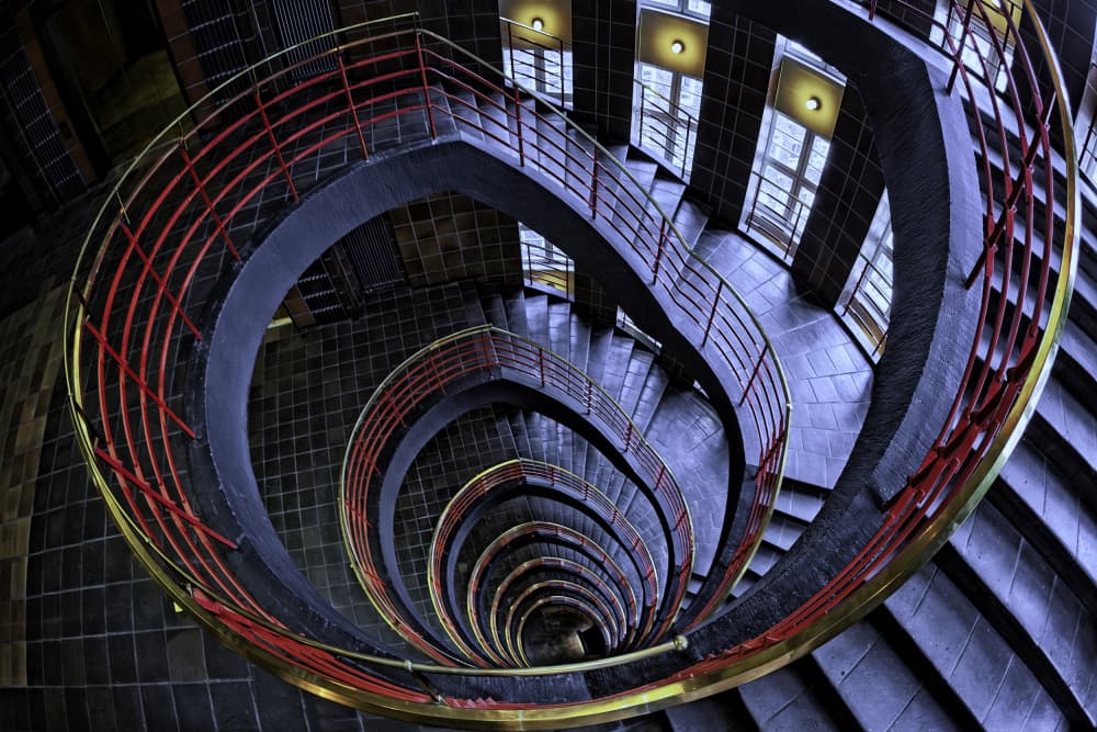 Modern Spiral Architecture by Angéla Vicedomini — canvas wall art