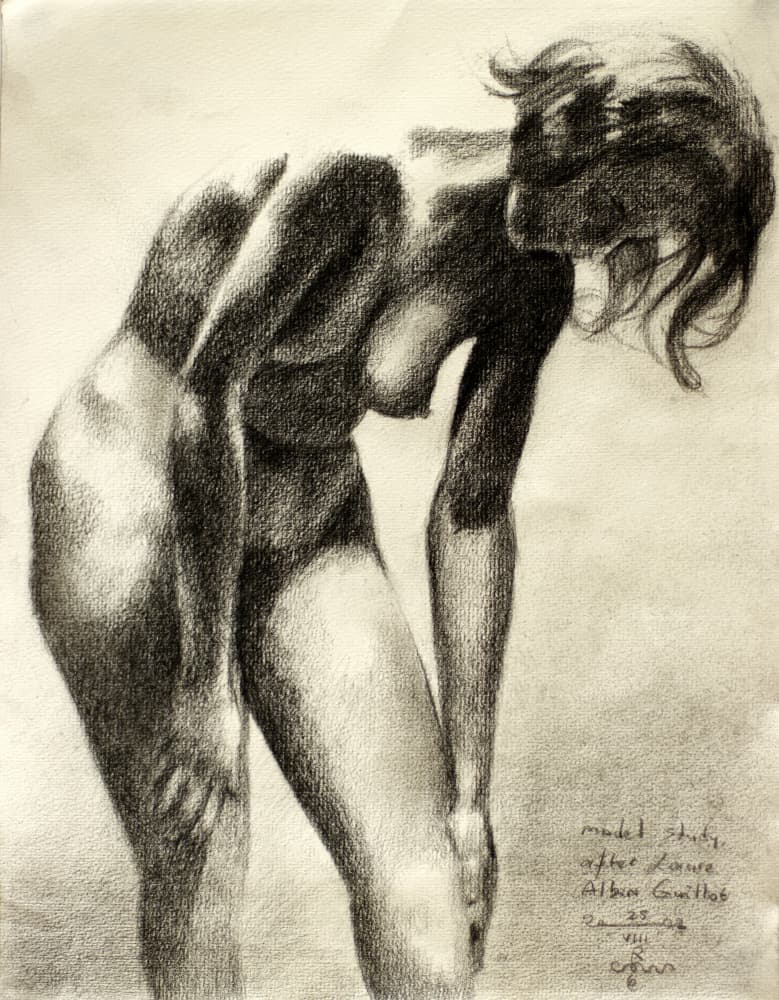 Expressive Nude Drawing by Corné Akkers — canvas wall art