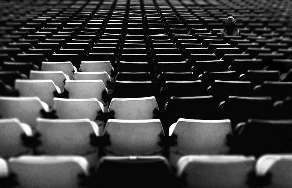 Alone in the Stands by Ekkachai Khemkum — canvas wall art