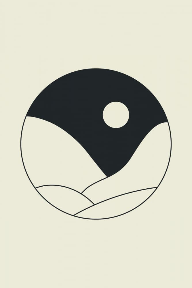 Minimalist Moon Landscape by jay stanley — canvas wall art