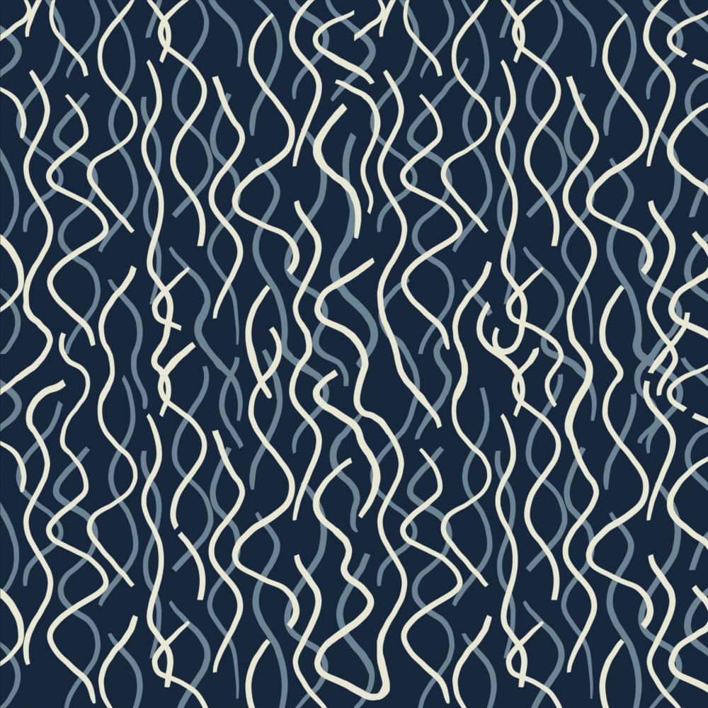 Wavy Blue Lines by Little Dean — canvas wall art
