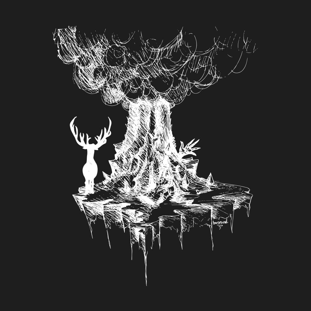 Mystical Stag Island by Marika Barsrsind β canvas wall art