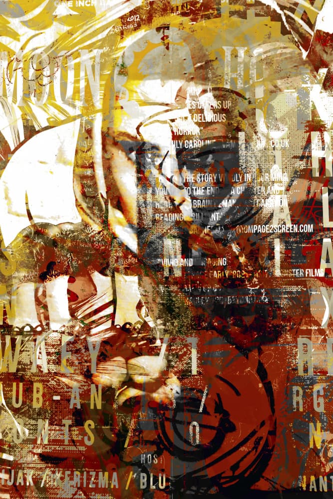 Gritty Abstract Man Portrait by Simon Goggin — canvas wall art
