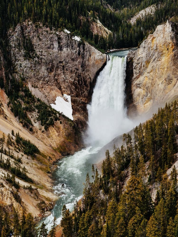 Majestic Canyon Waterfall by Del Mundo Imagery — canvas wall art