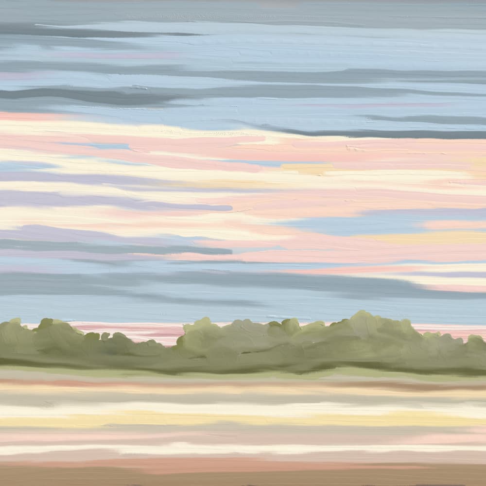 Pastel Horizon Glow by Jenna Alheit — canvas wall art