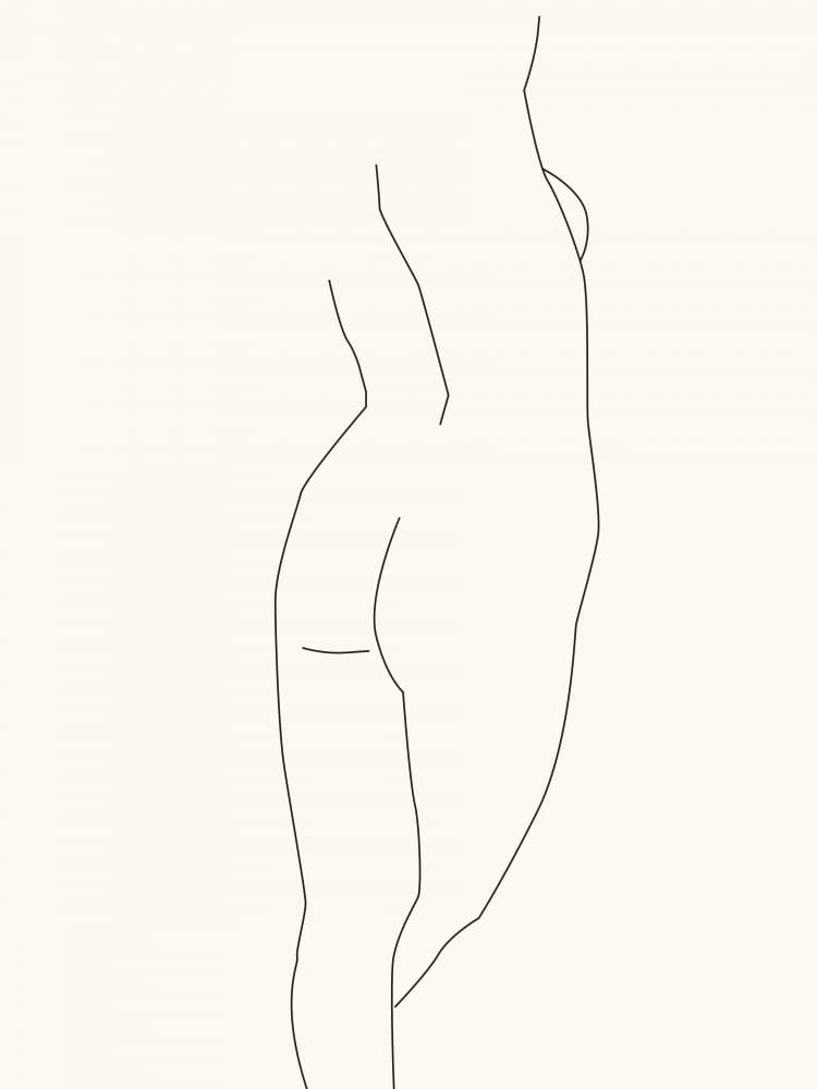Minimalist Female Form by The Printable Studio — canvas wall art