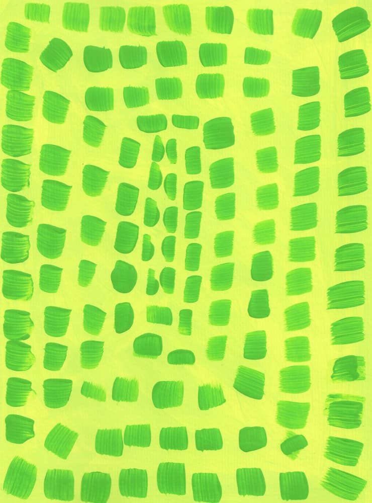 Warped Green Pattern by Lerin Freyou — canvas wall art