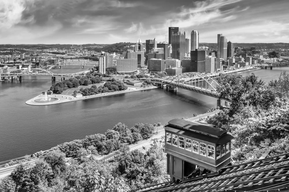 Pittsburgh Incline City View by Melanie Viola — canvas wall art