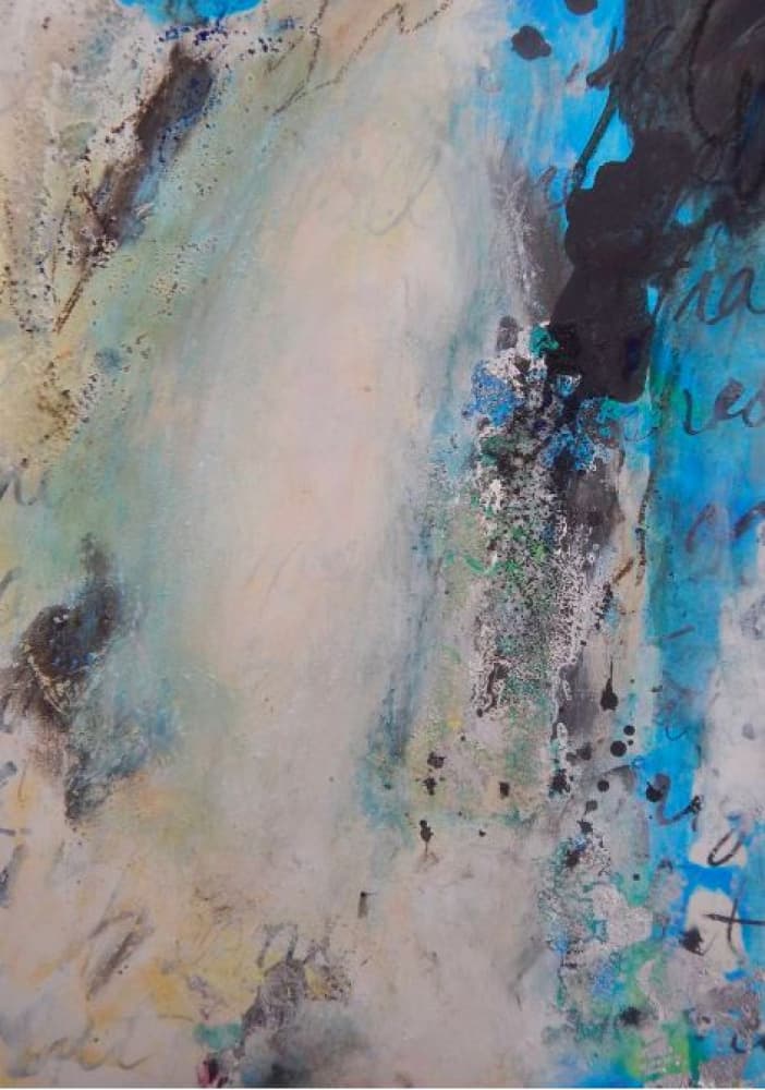Dreamy Blue Abstract by Deb Chaney — canvas wall art