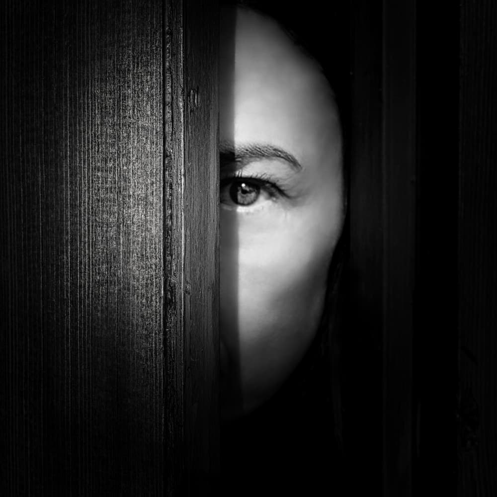 Mysterious Peeking Eye by Marina Anghileri — canvas wall art