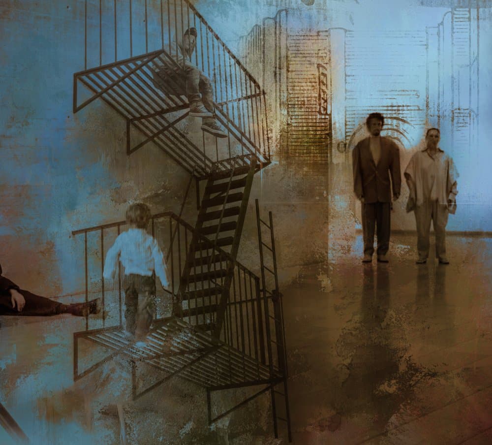 Urban Stairway Life by Rachel Pansky — canvas wall art
