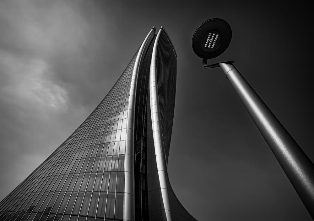 Architectural Curves and Light by Marco Tagliarino — canvas wall art