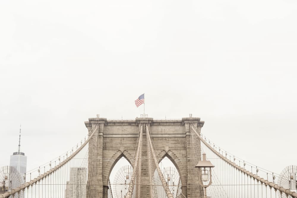 Iconic Brooklyn Bridge View by Talitha McQueen — canvas wall art