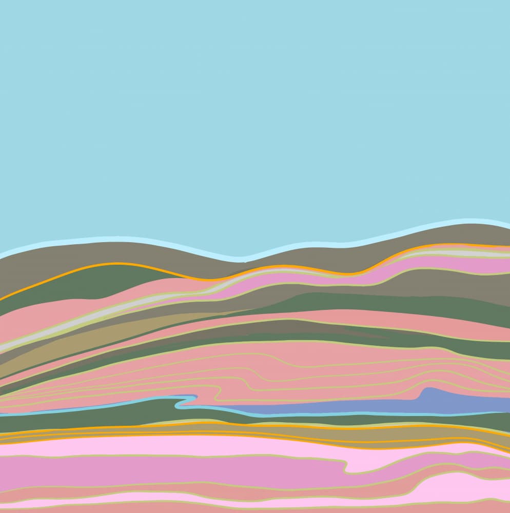 Serene Layered Landscape by Josie George — canvas wall art
