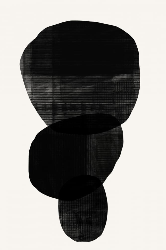Black Organic Shapes by cartissi — canvas wall art