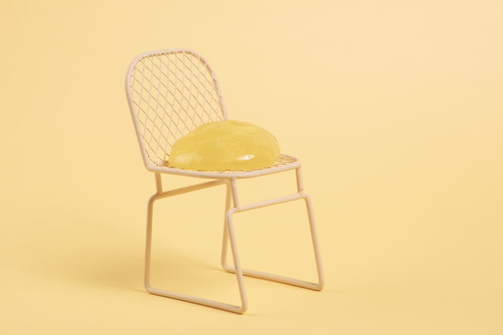 Clear Yellow on Modern Chair by Julia Ramiro — canvas wall art