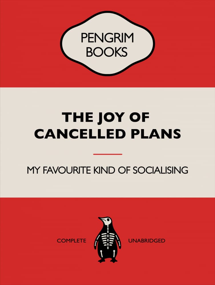 Funny Cancelled Plans Book by Retrodrome — canvas wall art