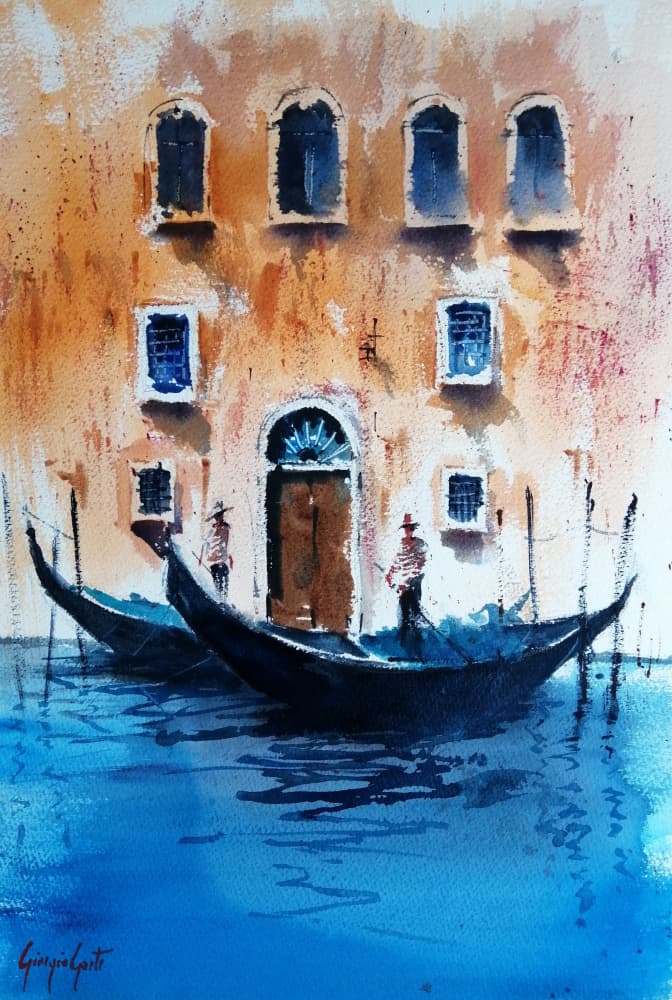 Venice Gondola Waters by Giorgio Gosti — canvas wall art
