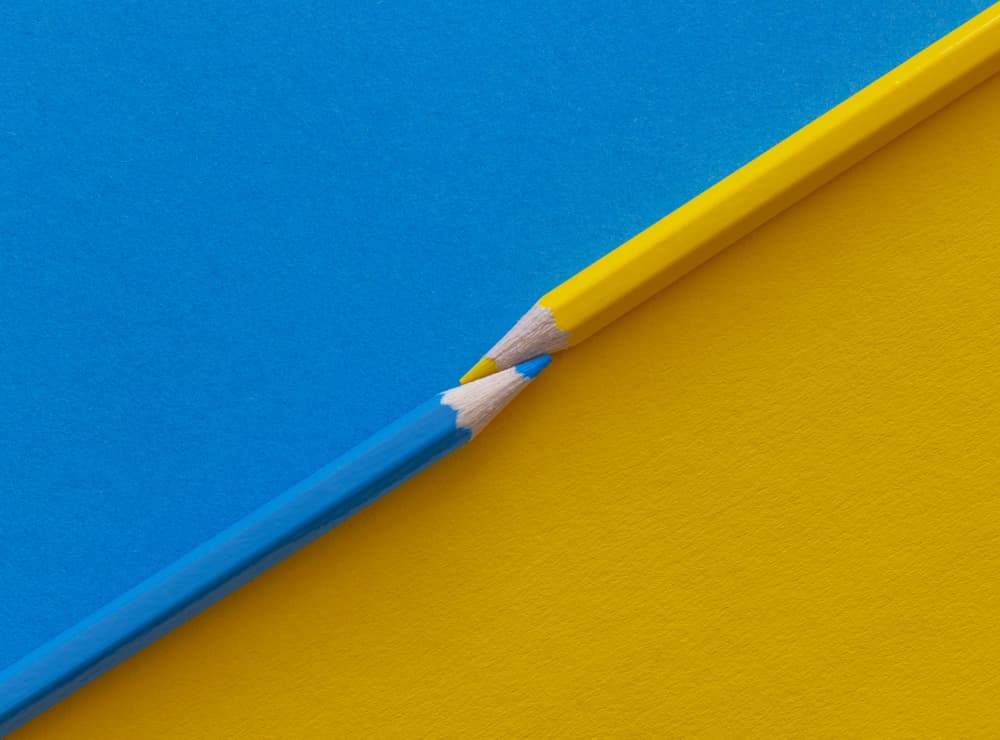 Ukraine Colors Pencils by Peter Hrabinsky — canvas wall art