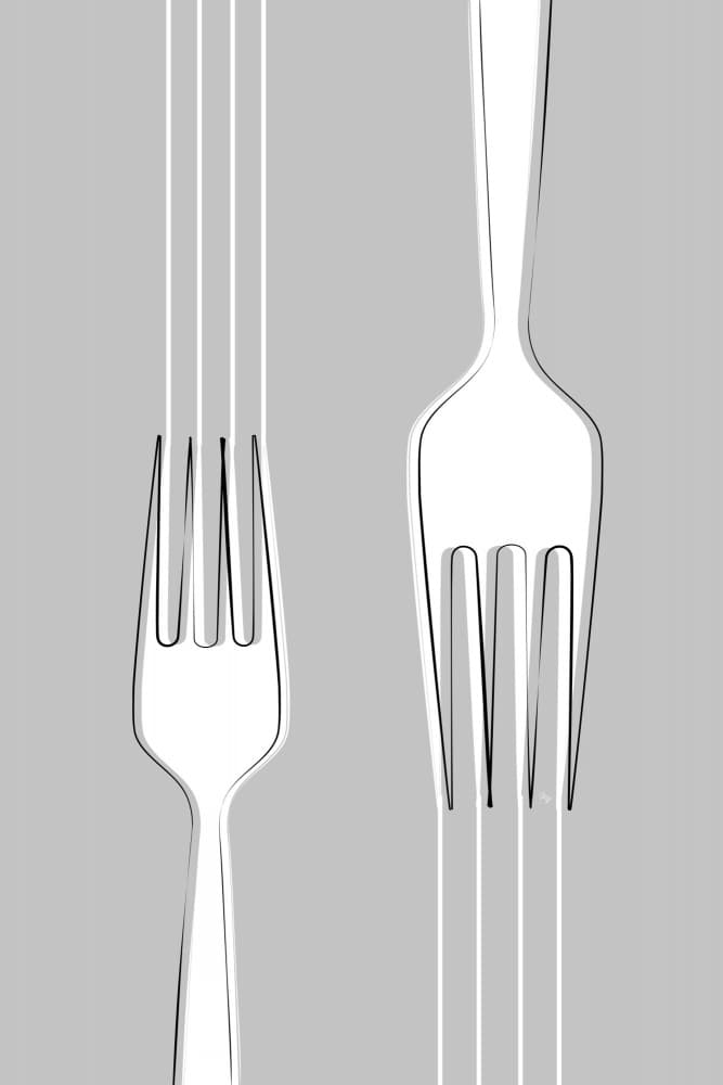 Two Stylized Forks by Martina — canvas wall art