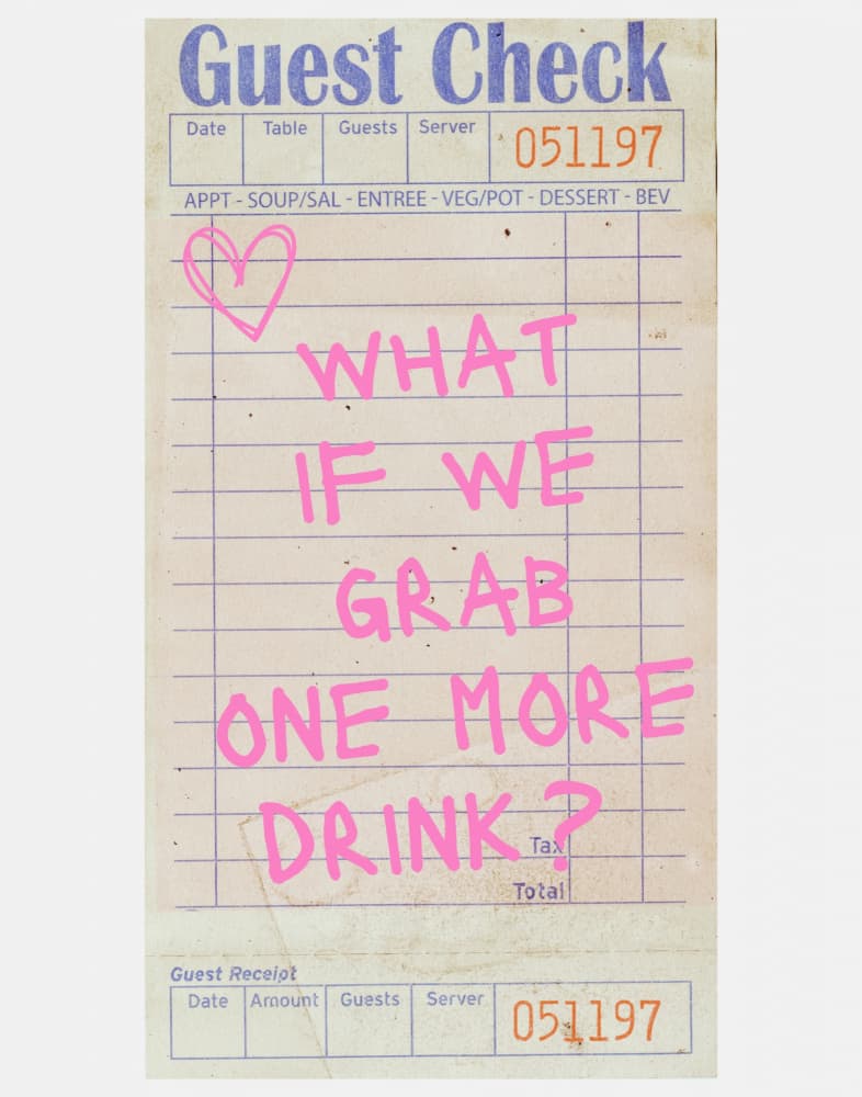 One More Drink Note by Jolly and Dash — canvas wall art