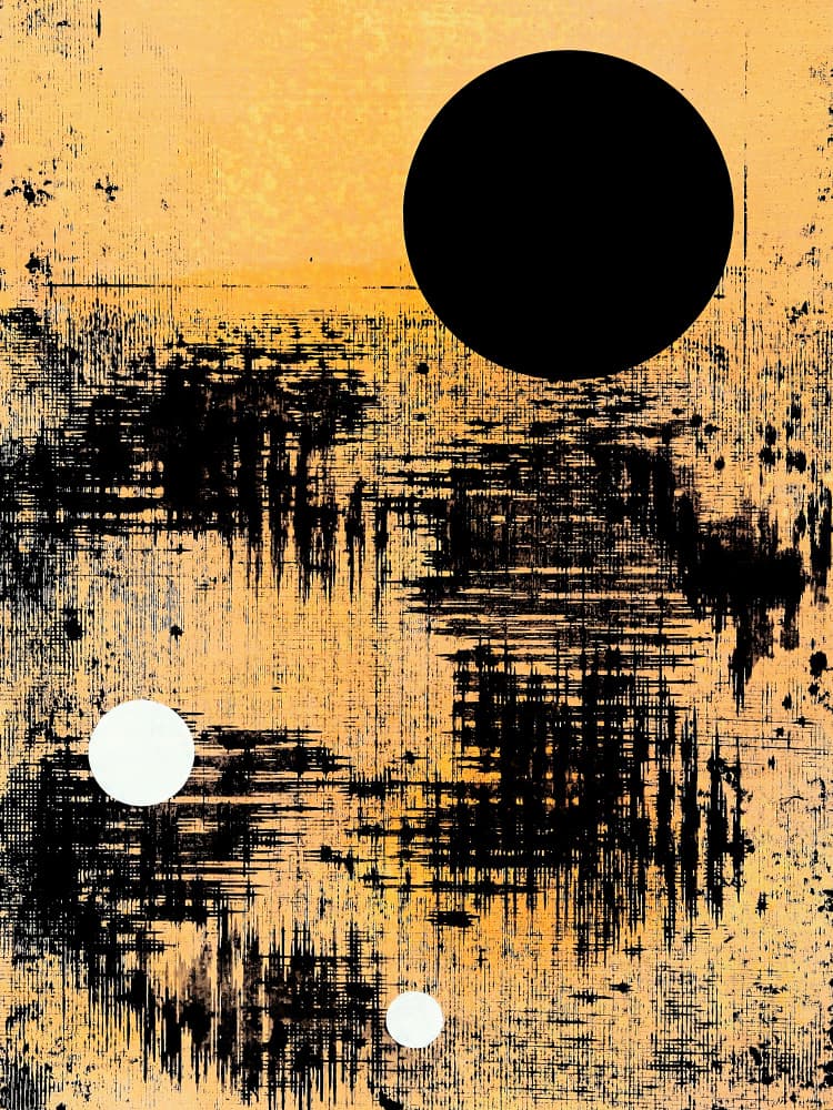 Black Sun Abstract by Petr Strnad — canvas wall art