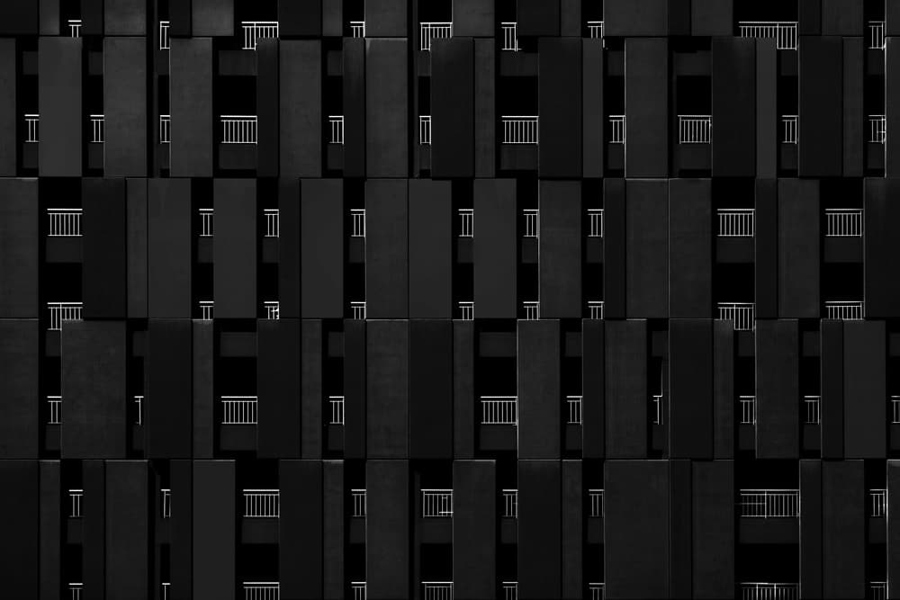 Dark Architectural Grid by Rolf Endermann — canvas wall art