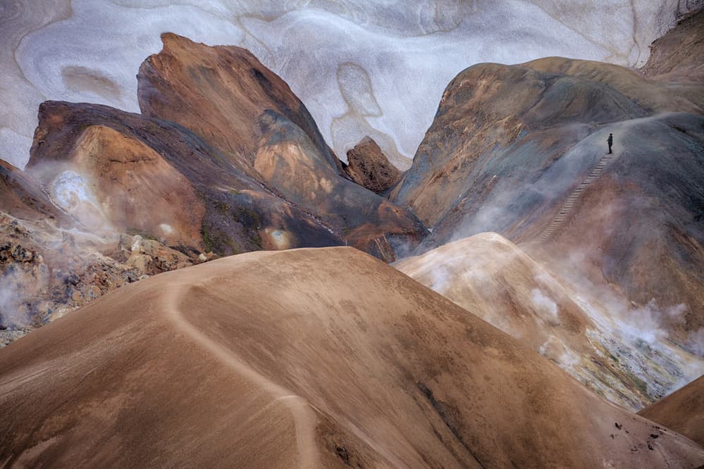 Colorful Geothermal Landscape by Peter Svoboda MQEP — canvas wall art