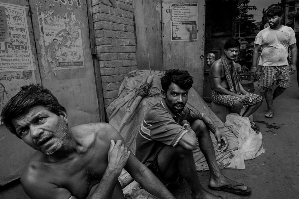 Candid Street Life by Kuntal Biswas — canvas wall art