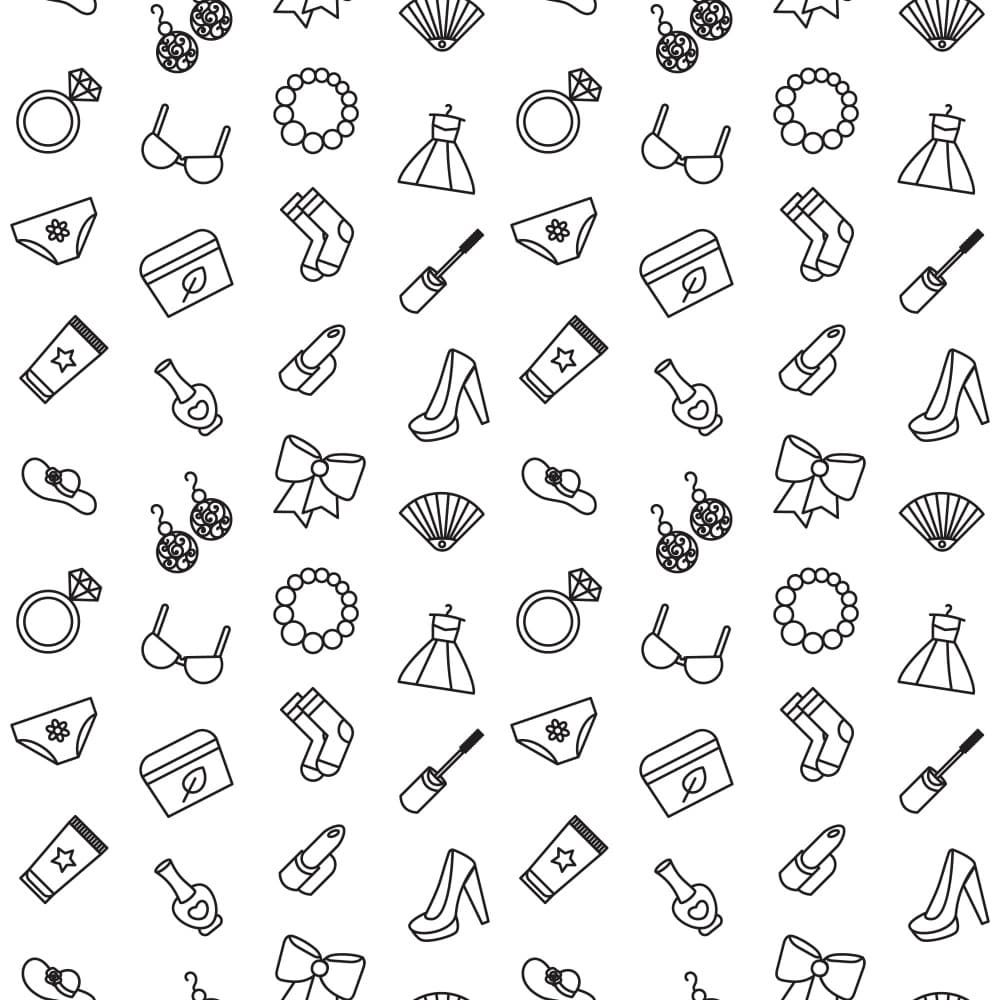 Chic Fashion Essentials Pattern by Marika Barsrsind β canvas wall art