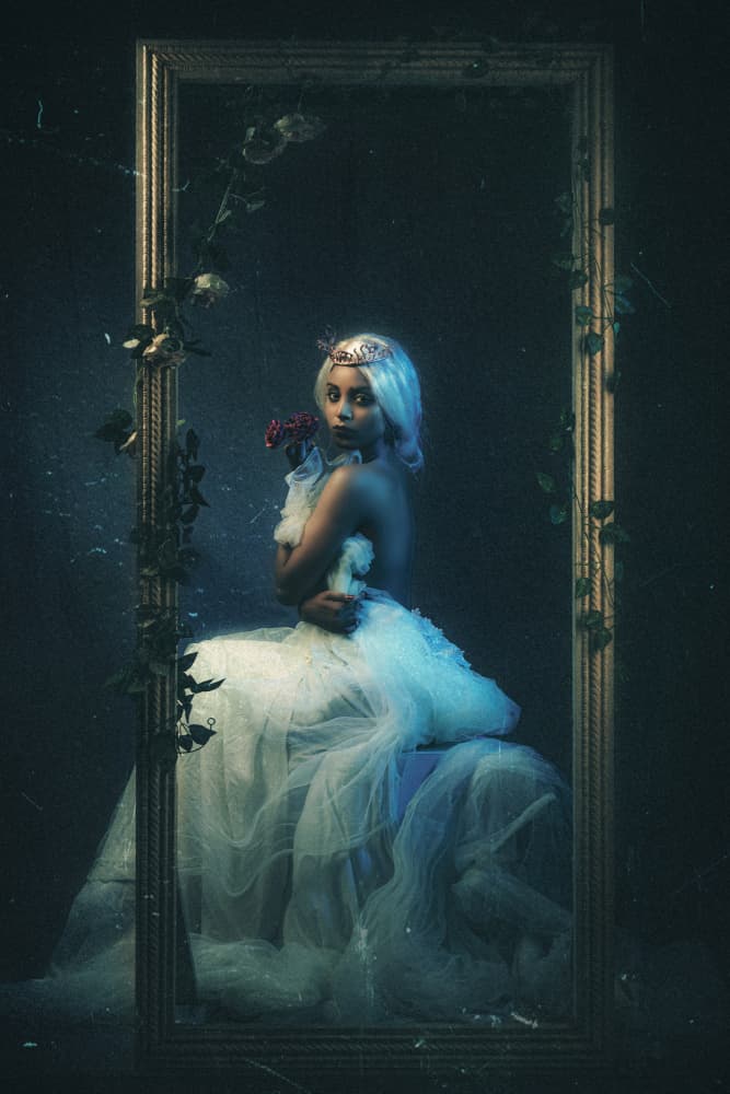 Ethereal Queen In Frame by Prithul Das — canvas wall art