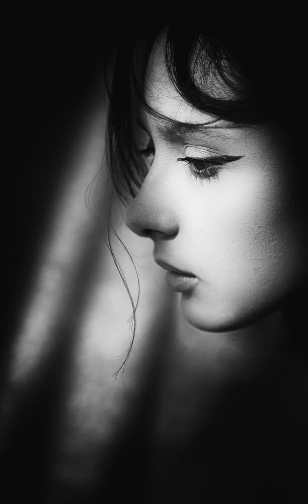 Pensive Profile Portrait by Toni Fidanza — canvas wall art
