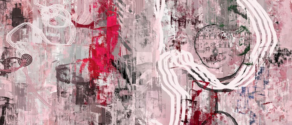 Expressive Red Lines by Pelin Atilla — canvas wall art
