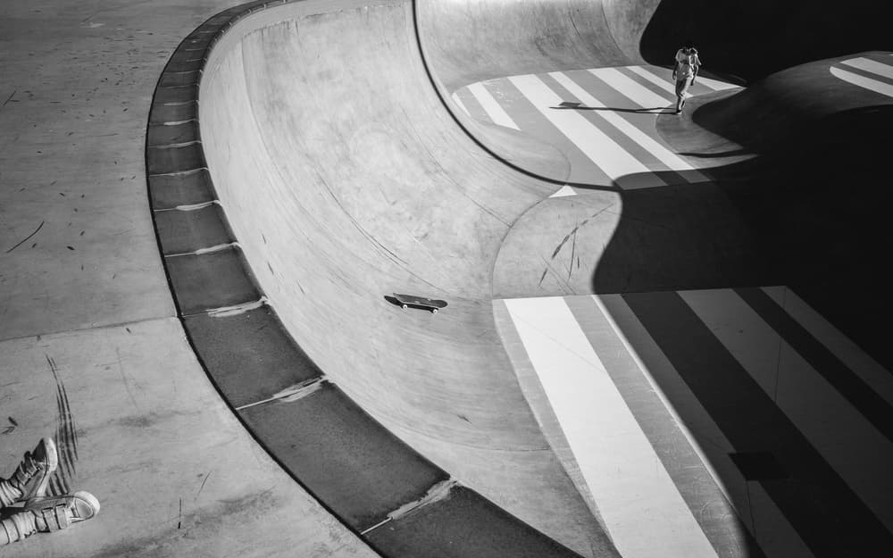 Skatepark Shadows by Gloria Salgado Gispert — canvas wall art