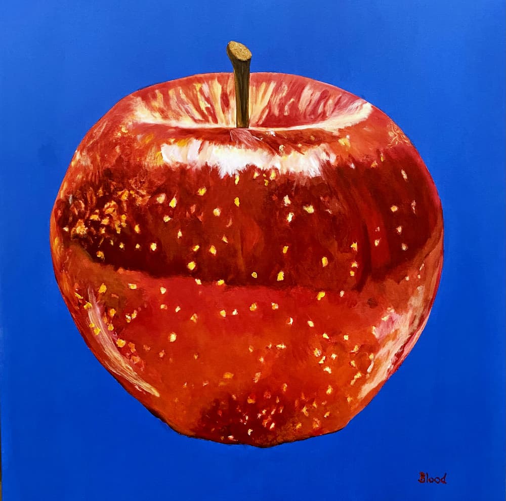 Vibrant Red Apple by Tom Blood — canvas wall art
