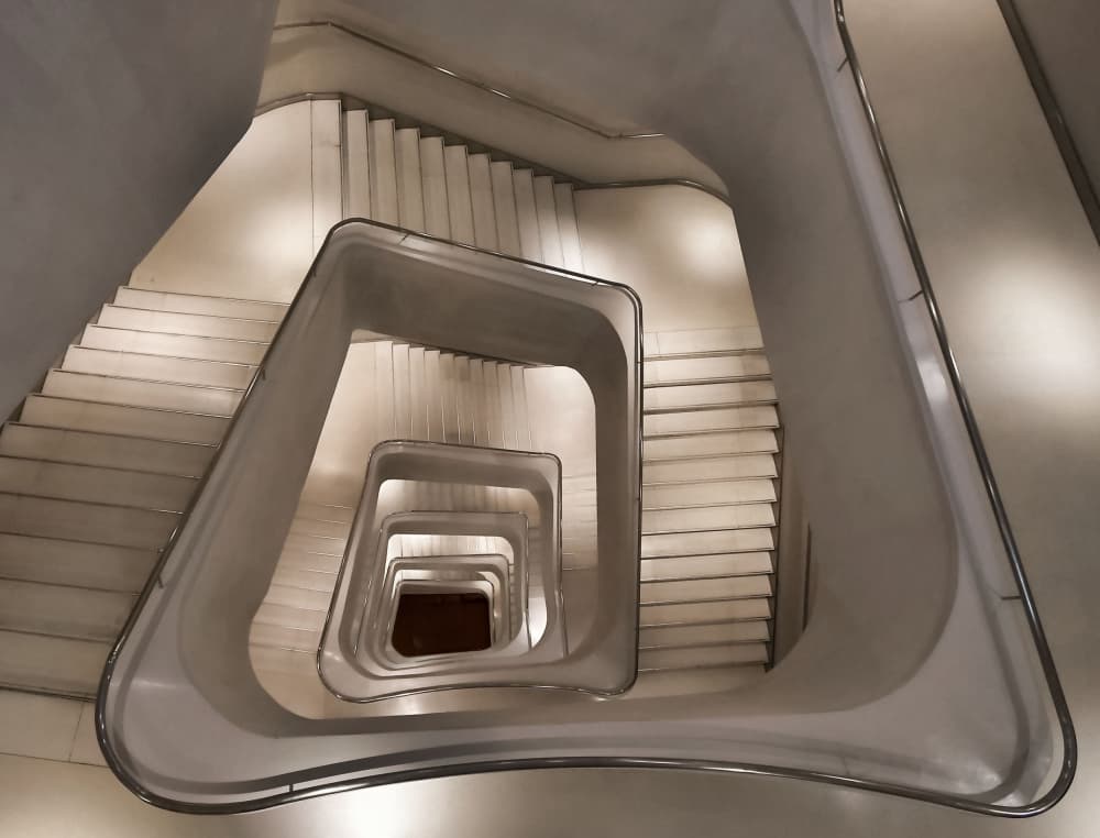 Modern Spiral Staircase by Renate Reichert — canvas wall art