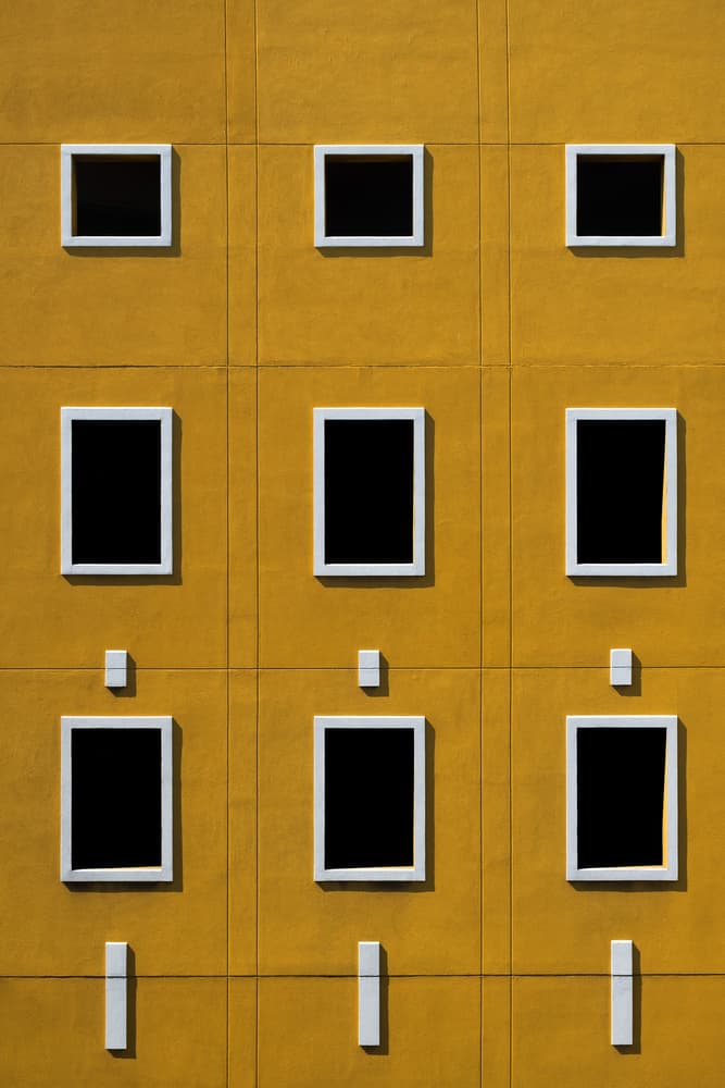 Modern Yellow Windows by Rolf Endermann — canvas wall art