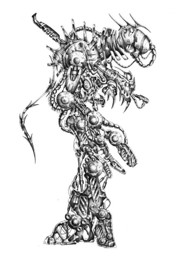Intricate Mechanical Monster by Kulik — canvas wall art