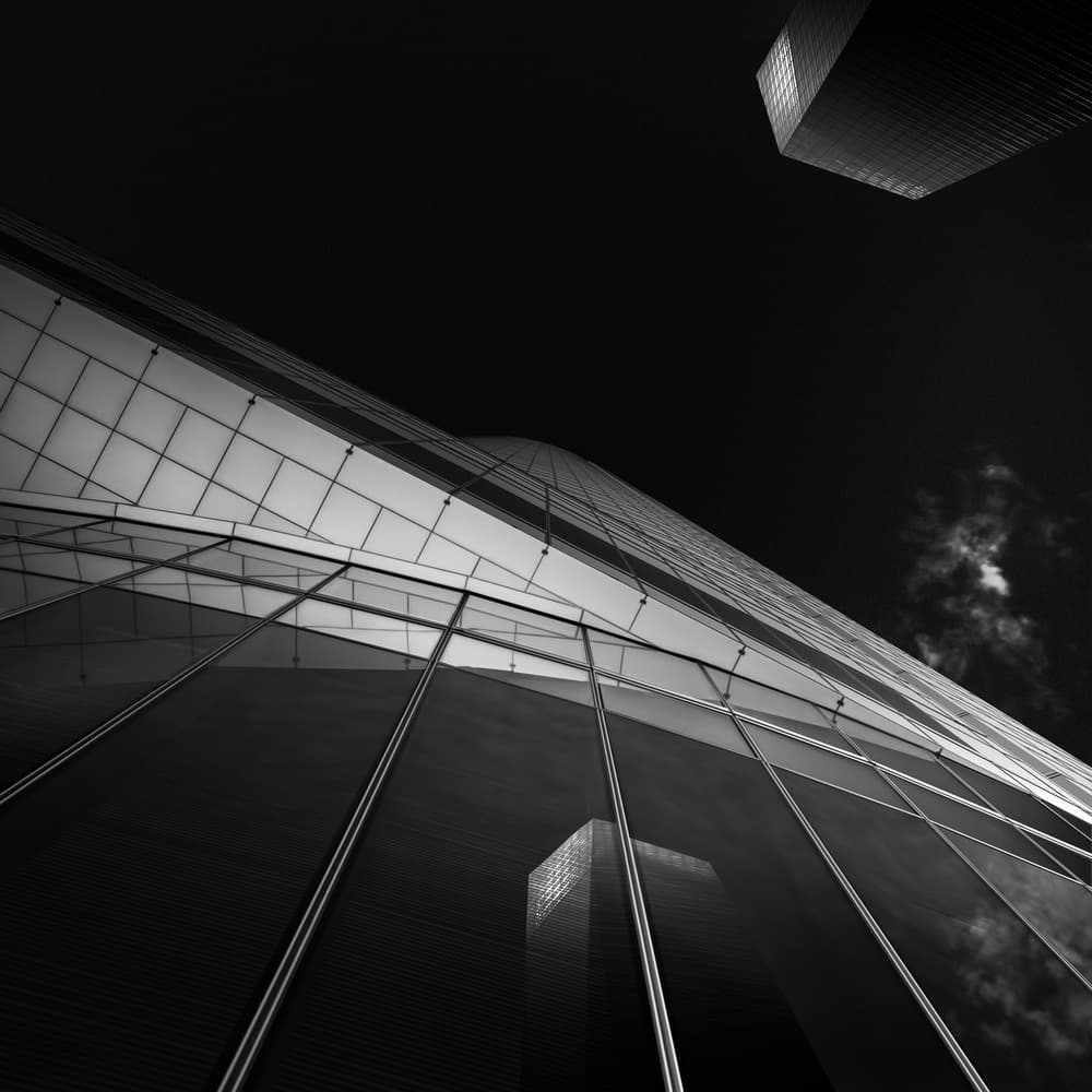 Sleek Urban Reflection by Oscar Lopez — canvas wall art