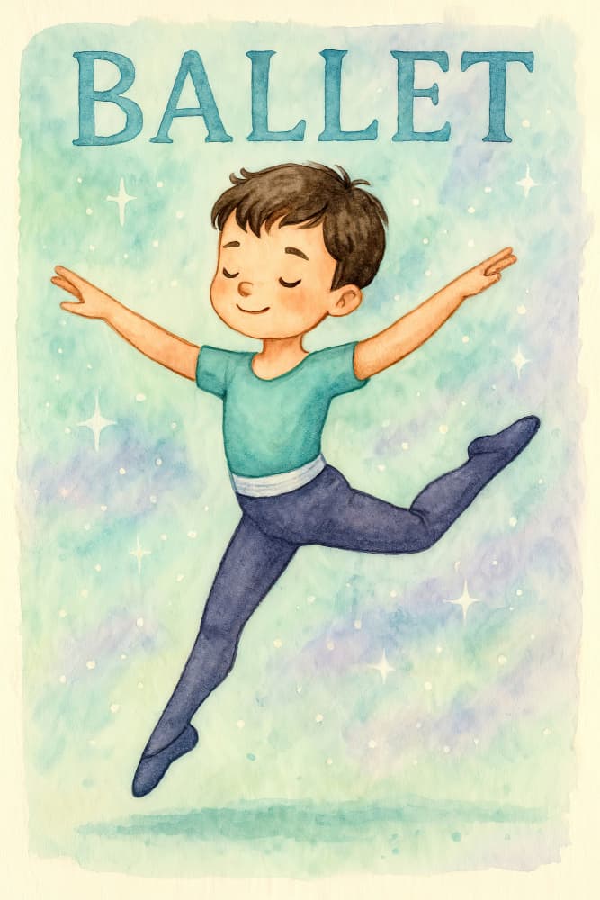 Dreamy Ballet Boy by Natalie Bruns — canvas wall art