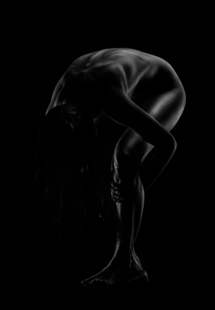 Elegant Nude Silhouette by Jackson Carvalho — canvas wall art