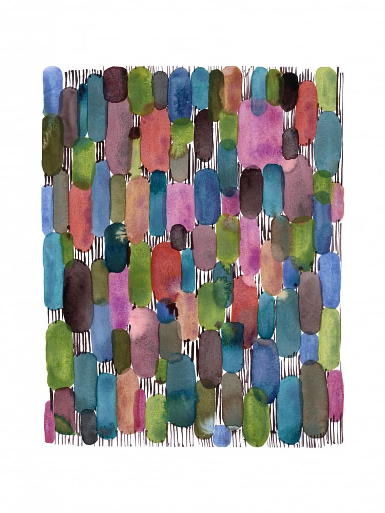 Vibrant Abstract Shapes by Suchi Deb — canvas wall art