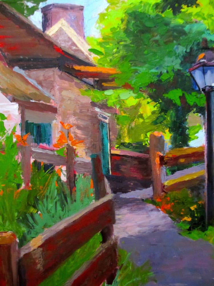 Charming Garden Path by Maxine Shore — canvas wall art