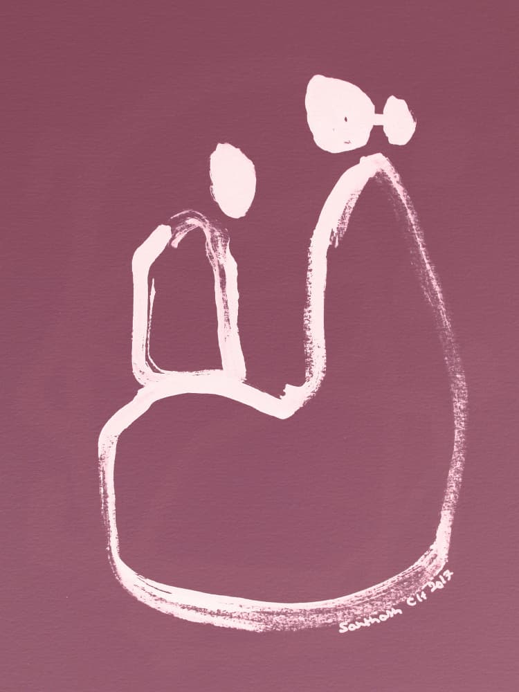 Abstract Gentle Embrace by Santhosh ch — canvas wall art