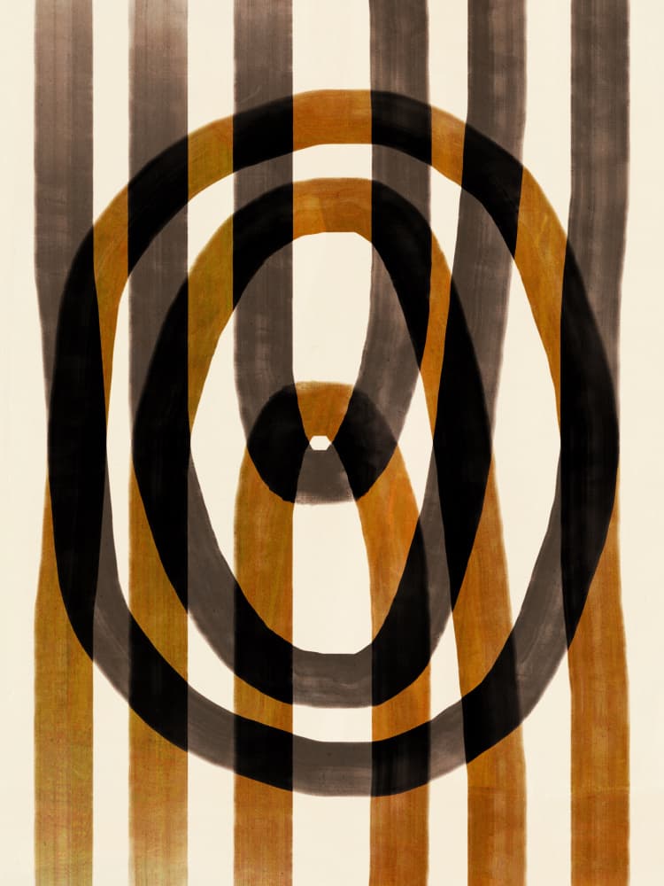 Geometric Arches and Stripes by Little Dean — canvas wall art