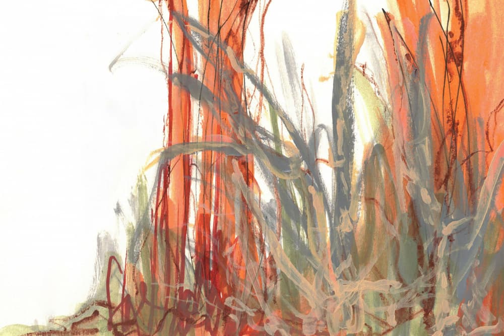Colorful Reed Abstract by Lori Ann Folz — canvas wall art